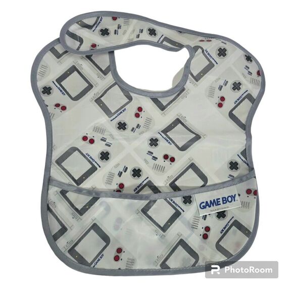 Nintendo Bumkins Baby Superbib ‎ NES Gameboy Waterproof Bibs Pack Of 2 Gamer - Picture 3 of 10